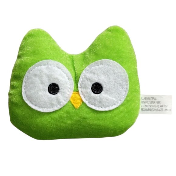 Goffa Owl 5 inch Plush Bird Big Eyes Small Square Green Stuffed Animal Toy - Picture 1 of 4